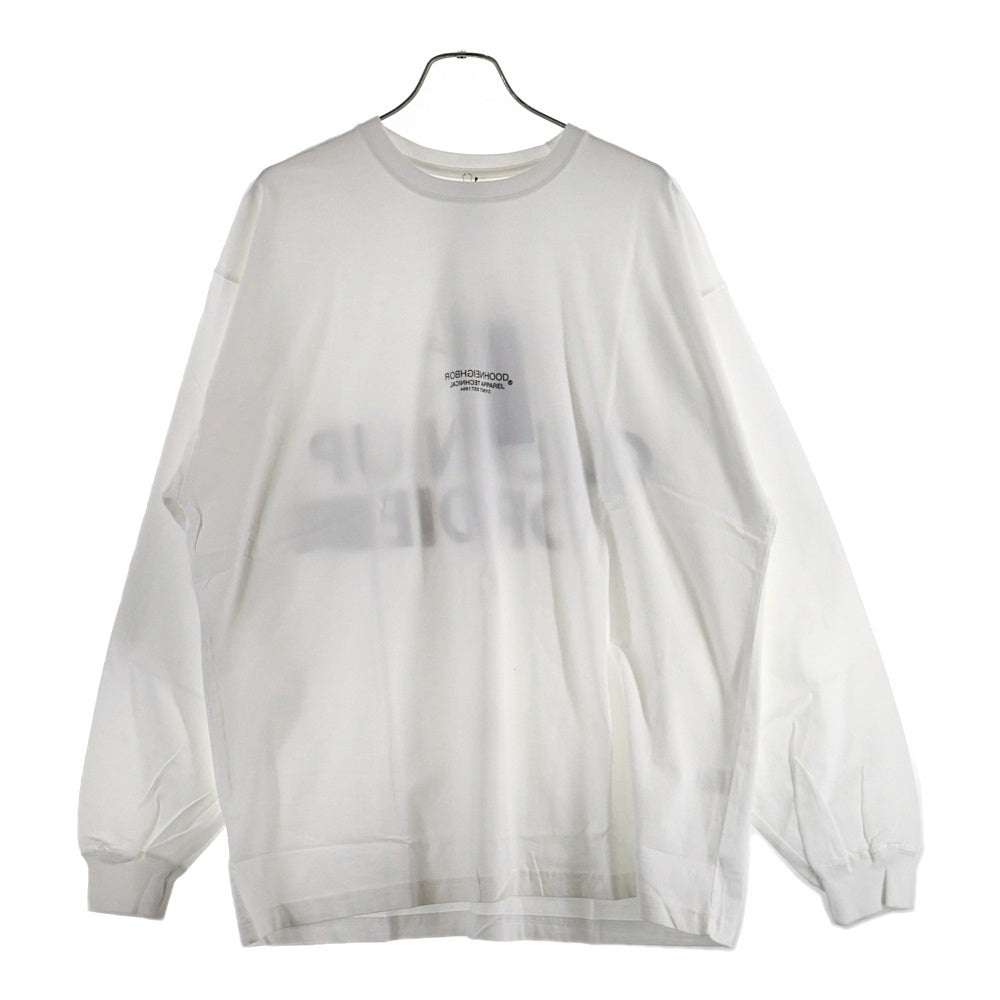 NEIGHBORHOOD(ネイバーフッド) 22AW×KATHARINE HAMNETT KH.TEE-2 LS.CO ロゴ プリント ロングスリーブ 長袖 Tシャツ ロンT ホワイト