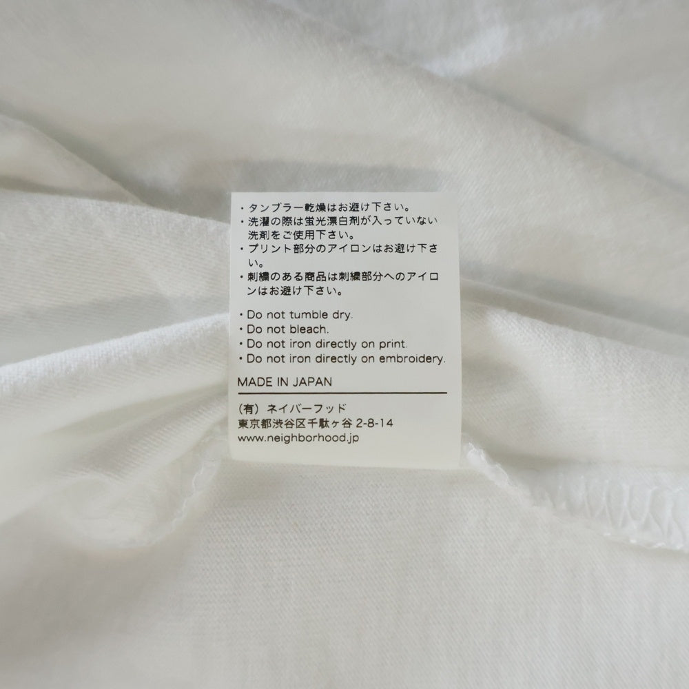 NEIGHBORHOOD(ネイバーフッド) 22AW×KATHARINE HAMNETT KH.TEE-2 LS.CO ロゴ プリント ロングスリーブ 長袖 Tシャツ ロンT ホワイト