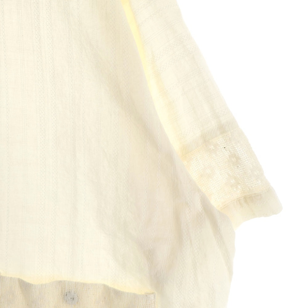 UNION(ユニオン) レースデザイン 半袖シャツ アイボリー WSS-202