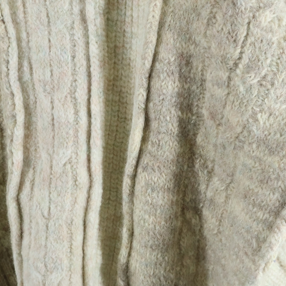 SUGARHILL(シュガーヒル) 21AW MULTICOLOR CABLE BUG KNIT ケーブルニット セーター アイボリー 21AWKN02