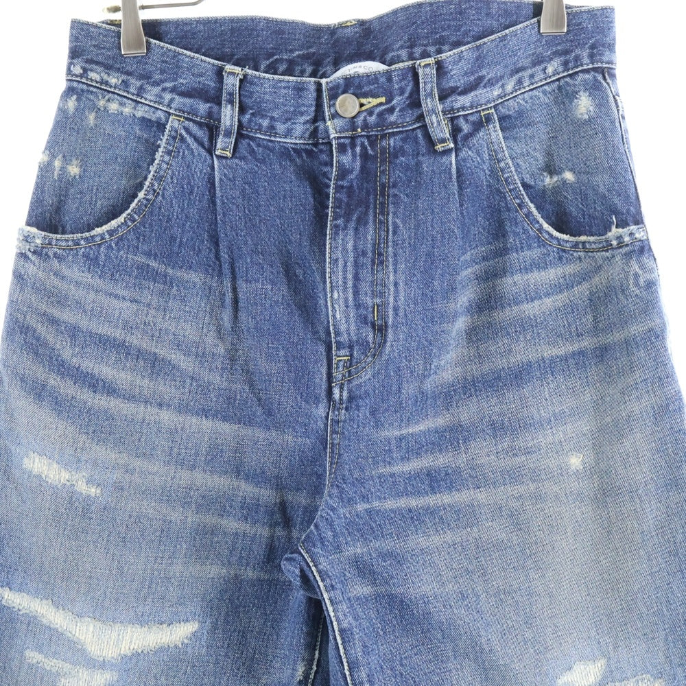 VICTIM(ヴィクティム) ジップフライ ダメージ デニムパンツ インディゴ VTM-24-P-006