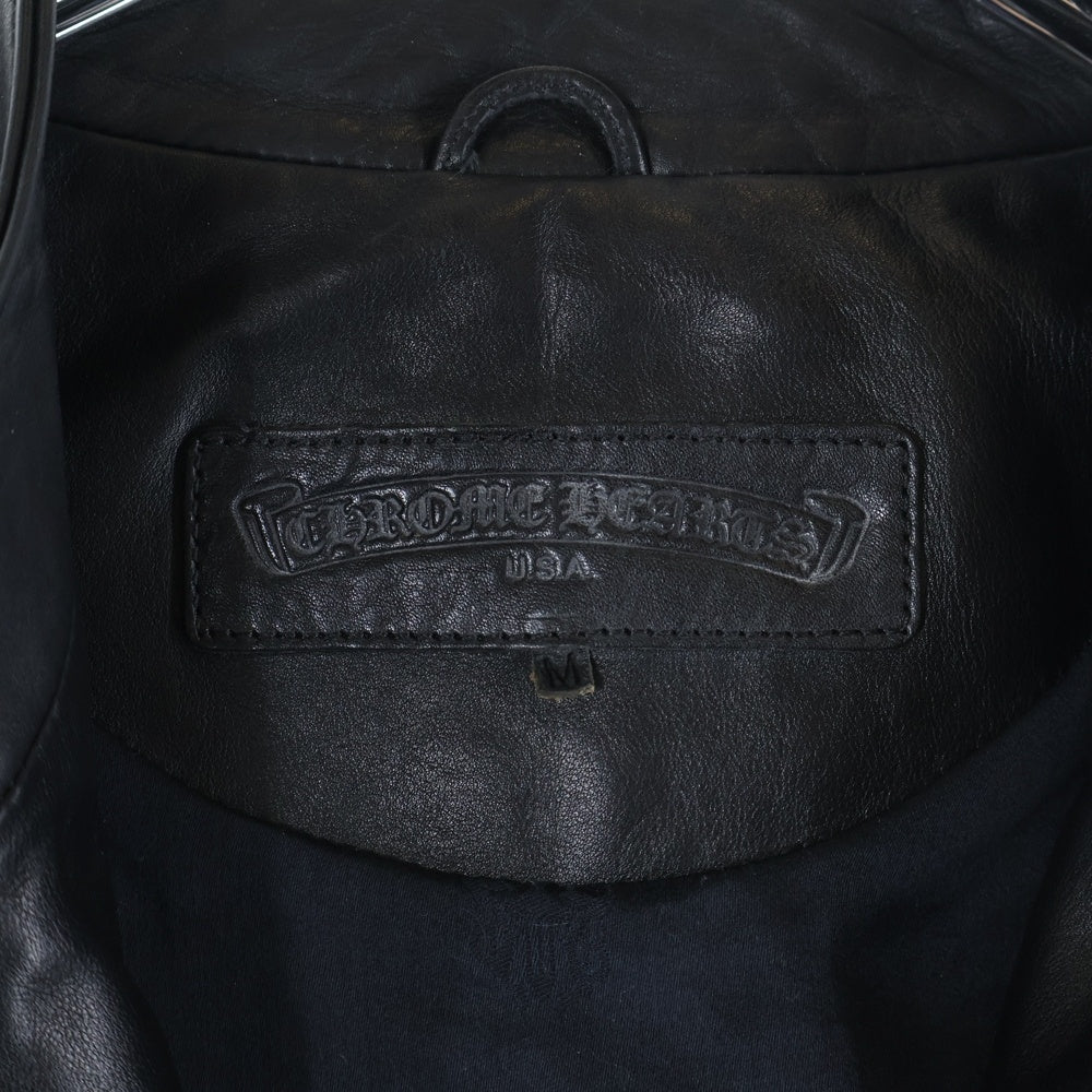 CHROME HEARTS(クロムハーツ) MOTO SKI ガンスリンガー レザーライダースジャケット ブラック