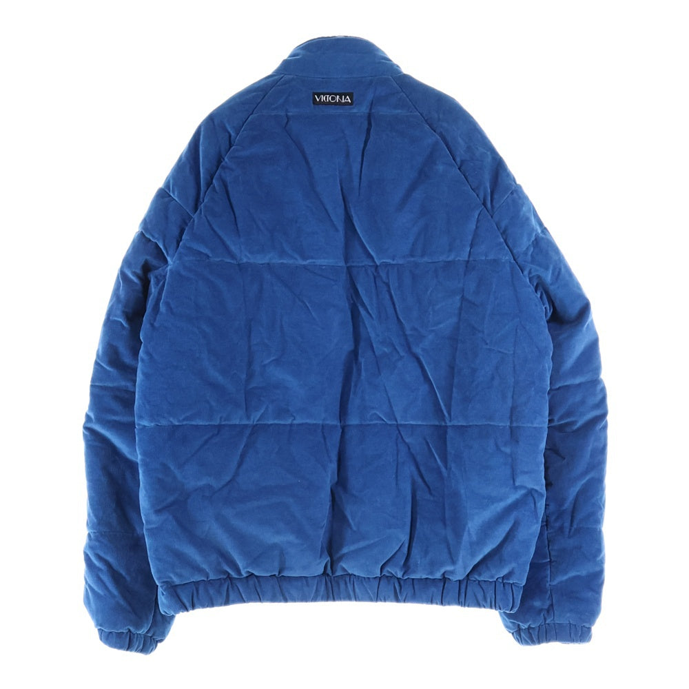VICTORIA(ヴィクトリア) Victoria hong kong VICTORIA QUEENHEAD PUFFER JACKET コーデュロイ ダウンジャケット ブルー