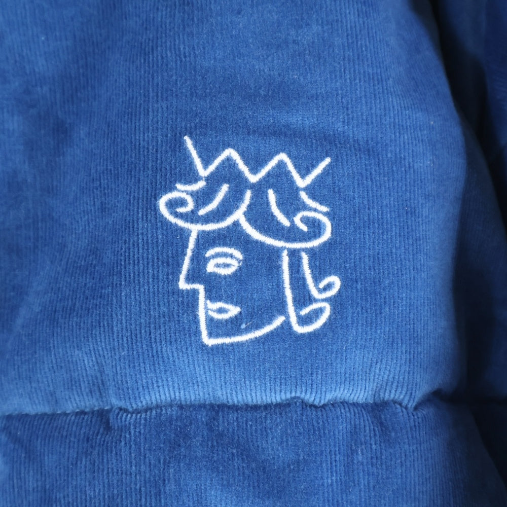 VICTORIA(ヴィクトリア) Victoria hong kong VICTORIA QUEENHEAD PUFFER JACKET コーデュロイ ダウンジャケット ブルー