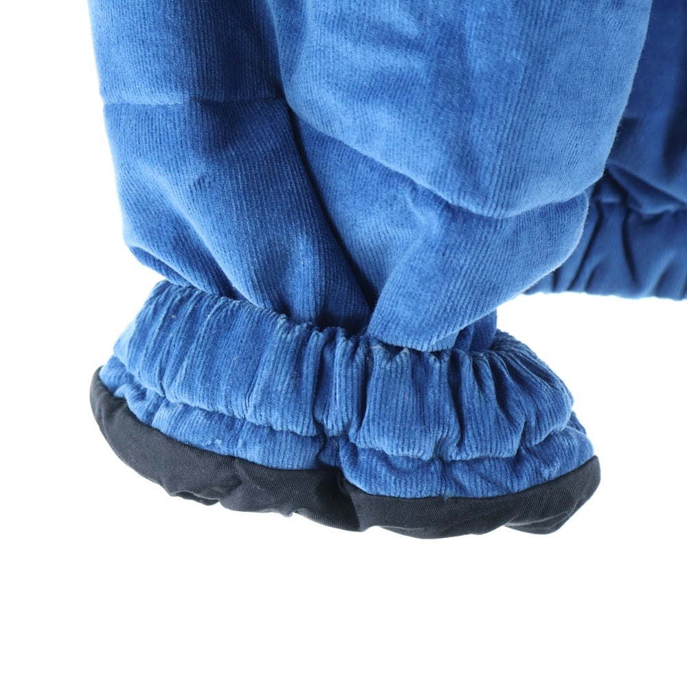 VICTORIA(ヴィクトリア) Victoria hong kong VICTORIA QUEENHEAD PUFFER JACKET コーデュロイ ダウンジャケット ブルー