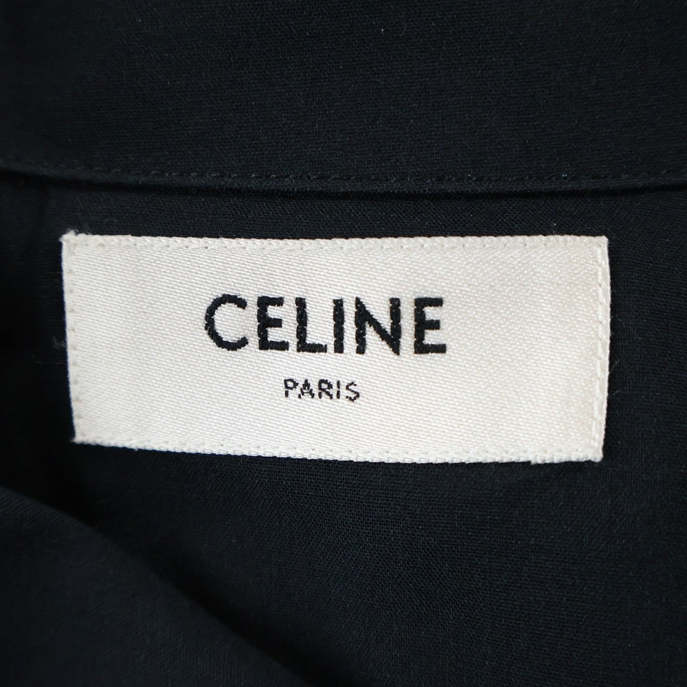 CELINE(セリーヌ) サンセットプリント ルーズ ハワイアン半袖シャツ レーヨン ブラック/ブルー