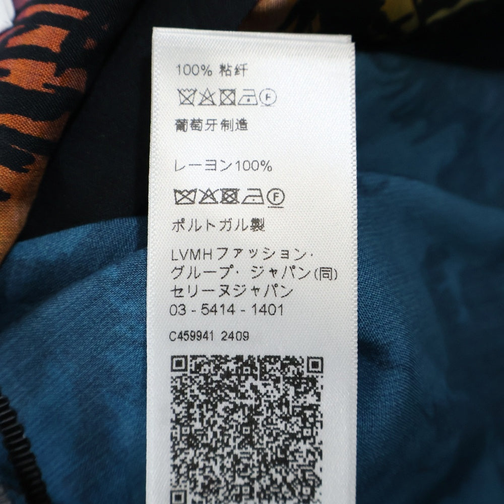 CELINE(セリーヌ) サンセットプリント ルーズ ハワイアン半袖シャツ レーヨン ブラック/ブルー