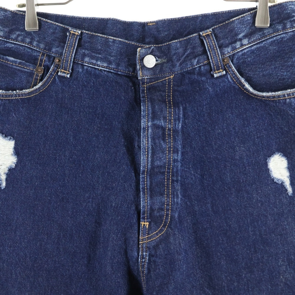 Acne Studios(アクネ ストゥディオズ) クラッシュ加工 ハーフデニムパンツ インディゴ FN-MN-SHOR000230