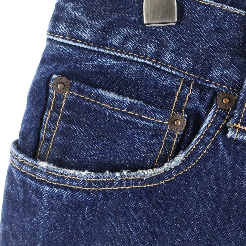 Acne Studios(アクネ ストゥディオズ) クラッシュ加工 ハーフデニムパンツ インディゴ FN-MN-SHOR000230