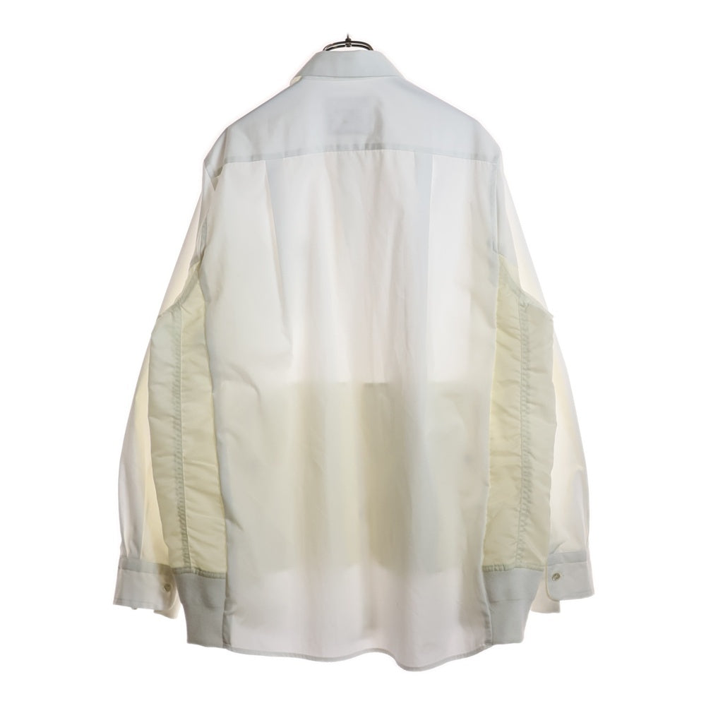 Sacai(サカイ) COTTON POPLIN SHIRT コットン ポプリン 長袖シャツ ホワイト 24-03326M
