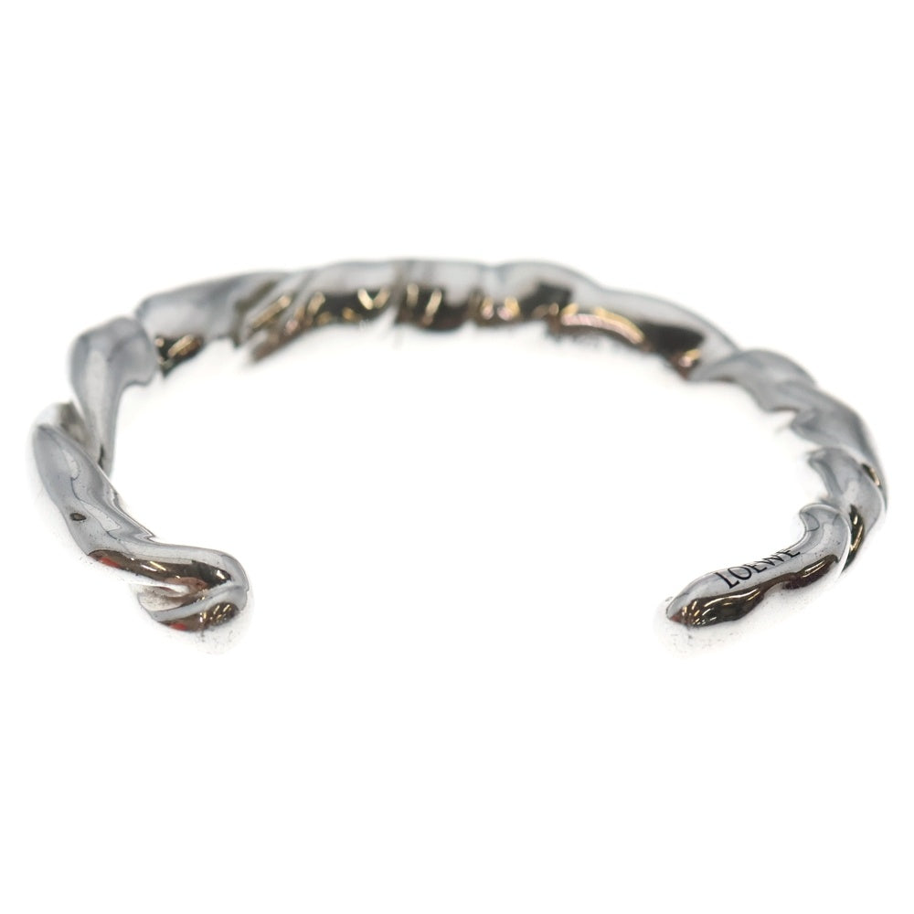 LOEWE(ロエベ) ナパ ツイスト カフス シン バングル ブレスレット シルバー