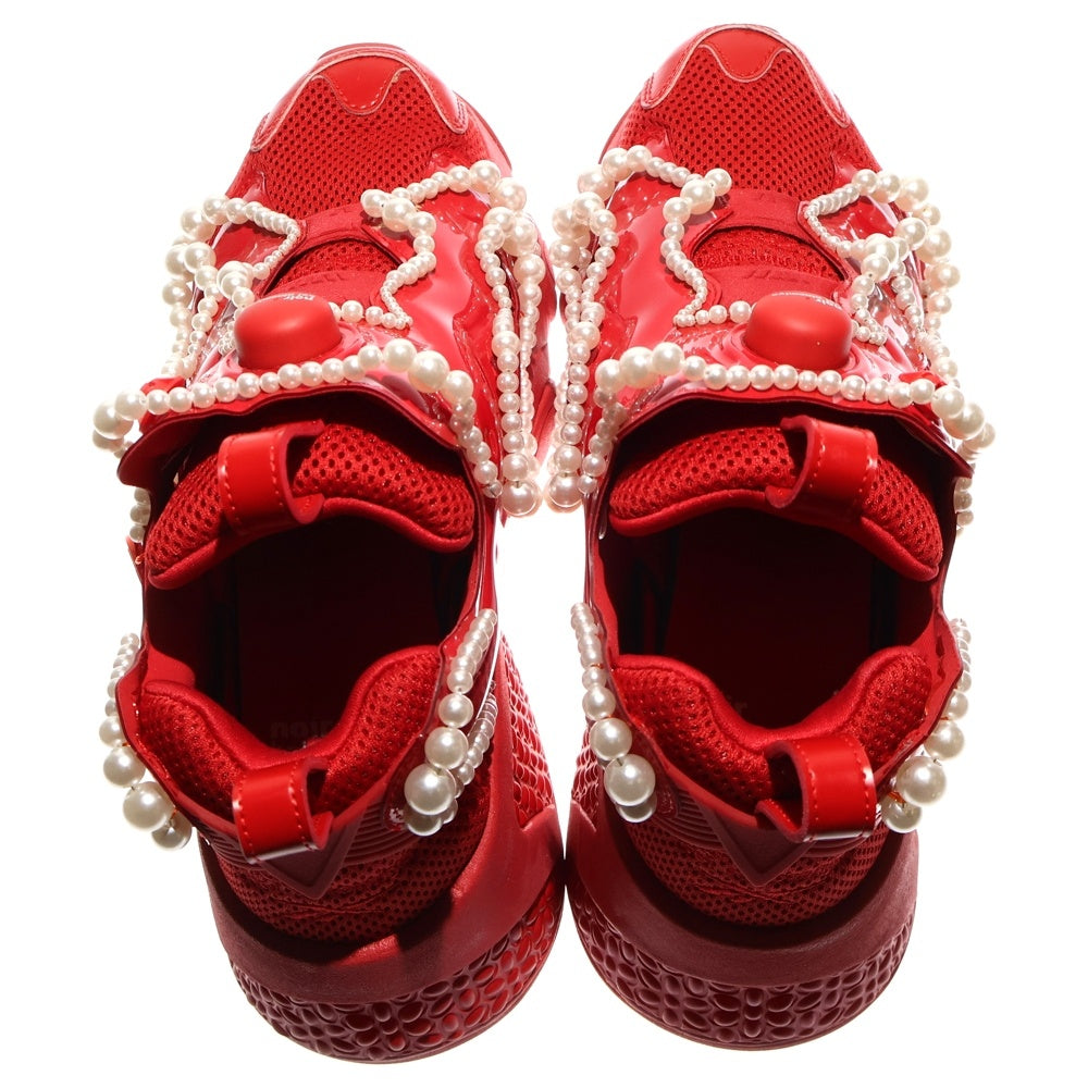 NOIR KEI NINOMIYA(ノワール ケイニノミヤ) ×Reebok Instapump Fury パールトリム ローカット スニーカー シューズ US9/27.0cm レッド