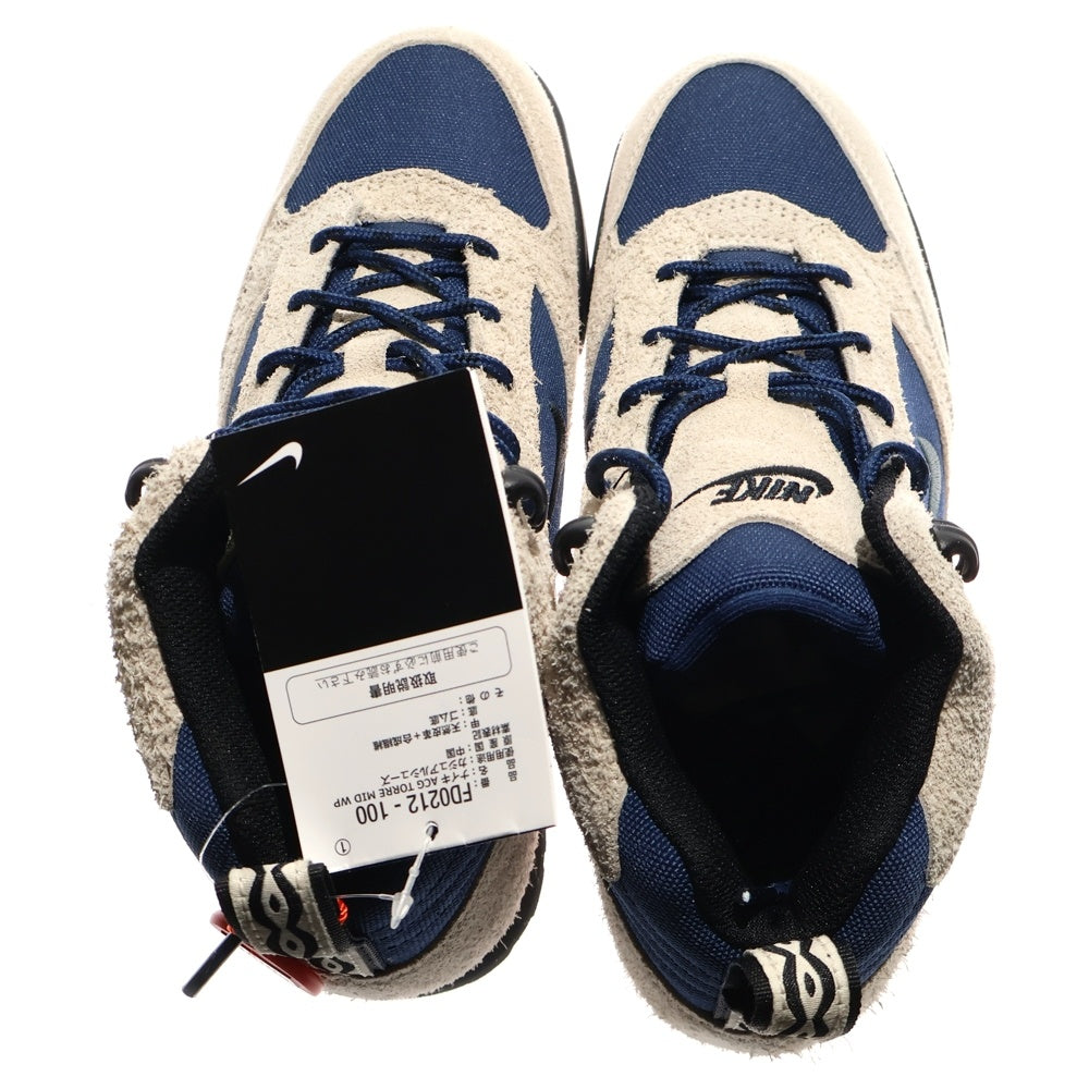 NIKE ACG(ナイキエーシージー) Torre Mid Light Orewood Brown and Navy トーレ ミッド ライトオレウッドブラウン アンド ネイビー ハイカットスニーカー US8.5/26.5cm FD0212-100