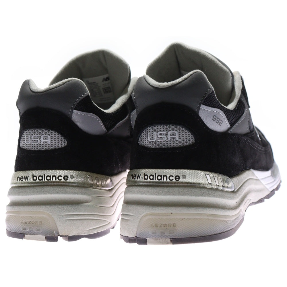 New Balance(ニューバランス) U992BK メッシュ ローカットスニーカー ブラック US8/26cm
