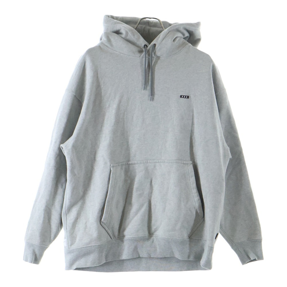 GOD SELECTION XXX(ゴッドセレクショントリプルエックス) スモールBOXロゴ コットンプルオーバーパーカー グレー