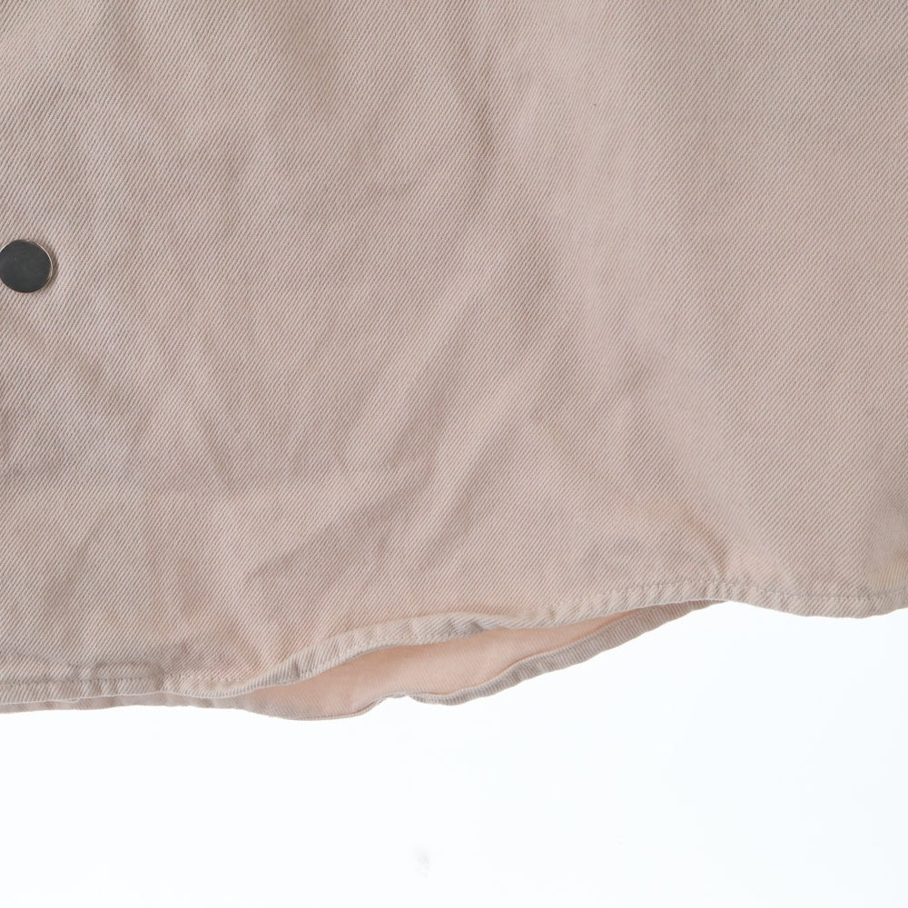 AMI Alexandre Mattiussi(アミアレクサンドルマテュッシ) Ami de Coeur アミ ドゥ クール ハート エンボスロゴ コットン スナップボタン 半袖シャツ ジャケット ピンク SPHSH219.DE0044