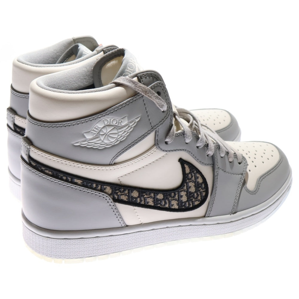 NIKE(ナイキ) DIOR AIR JORDAN 1 HIGH OG CN8607-002 ディオール エアジョーダン1 ハイカットスニーカー ホワイト/グレー US9/27cm