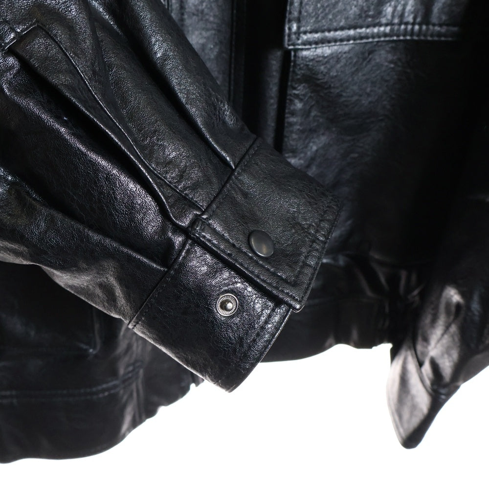 FREAK'S STORE(フリークスストア) Fake Leather Jacket 1051248901859 レザージャケット フェイクレザー ブラック