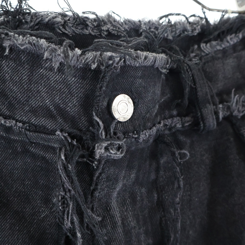 NO BRAND(ノーブランド) BLACKTAI【ブラックタイ】 Flare Denim Pants Y2K フレア デニムパンツ ブラック