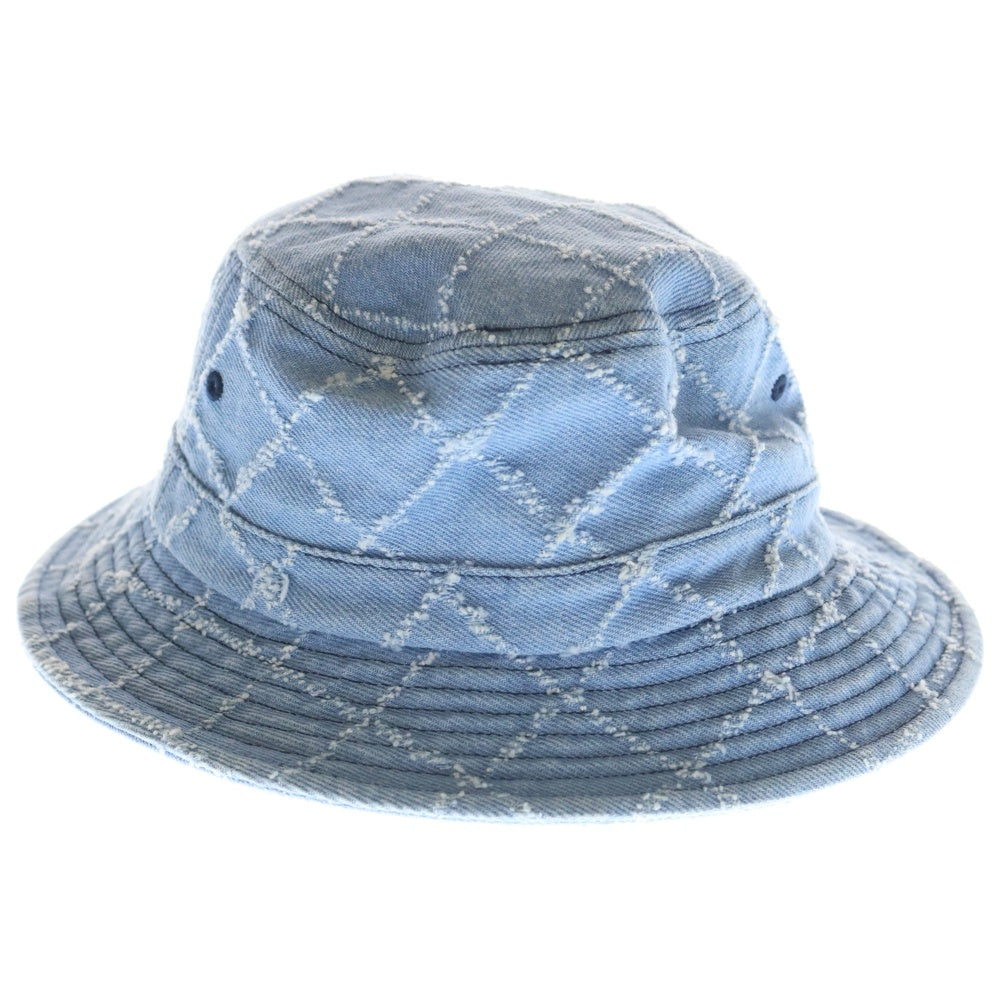 SUPREME(シュプリーム) 23AW Punched Denim Crusher クラッシャー デニム バケットハット キャップ 帽子 ブルー