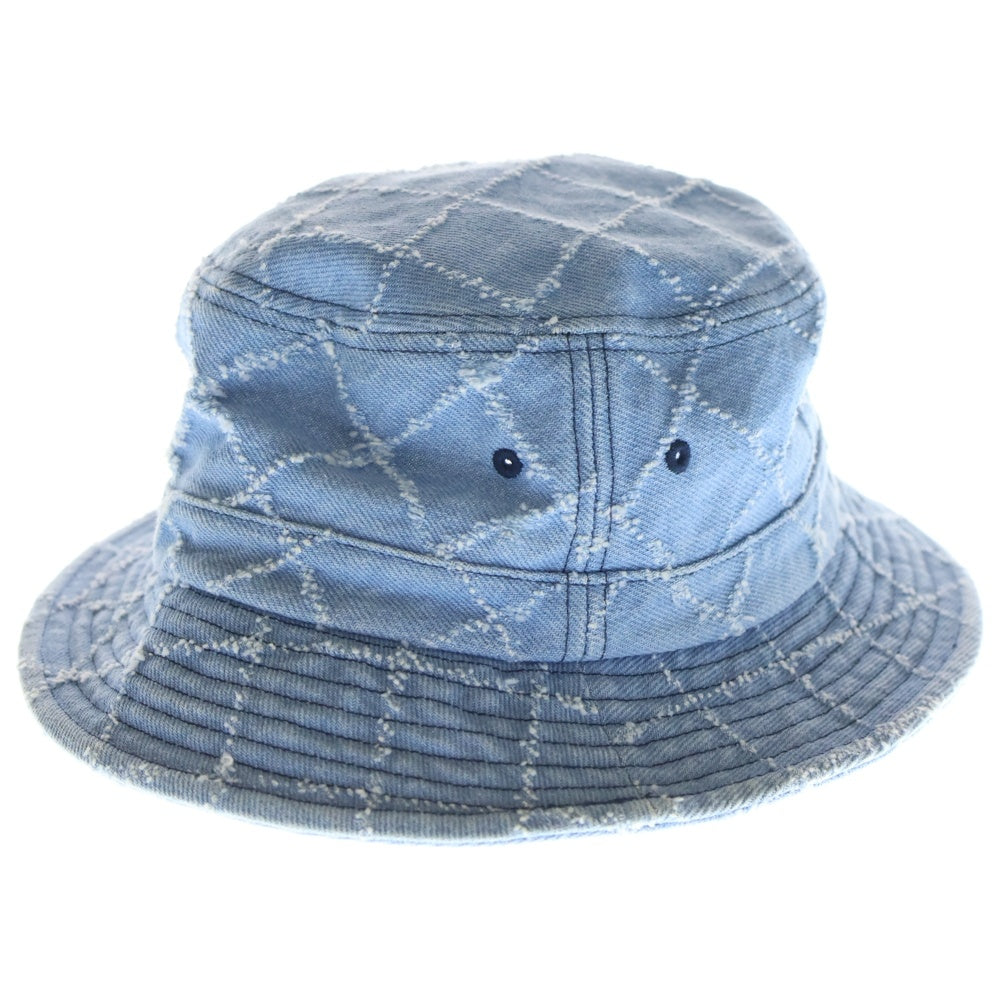 SUPREME(シュプリーム) 23AW Punched Denim Crusher クラッシャー デニム バケットハット キャップ 帽子 ブルー