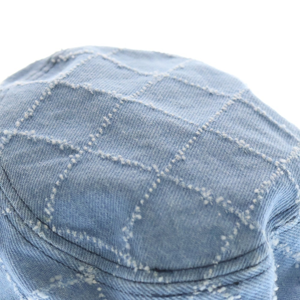 SUPREME(シュプリーム) 23AW Punched Denim Crusher クラッシャー デニム バケットハット キャップ 帽子 ブルー