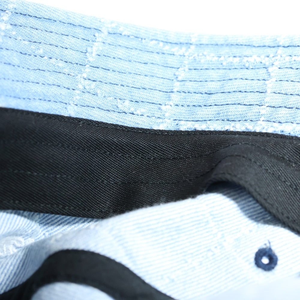 SUPREME(シュプリーム) 23AW Punched Denim Crusher クラッシャー デニム バケットハット キャップ 帽子 ブルー