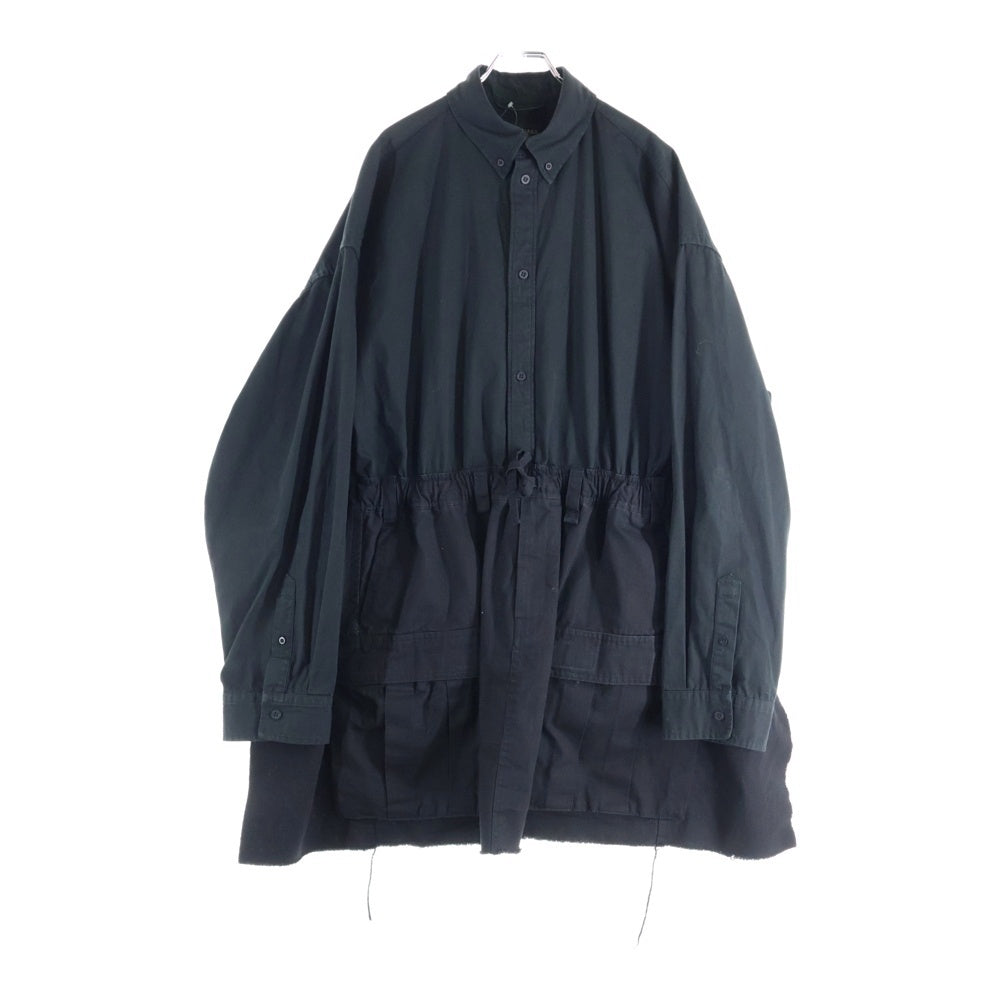 BALENCIAGA(バレンシアガ) ボタンダウン カーゴシャツ ブルゾン ブラック