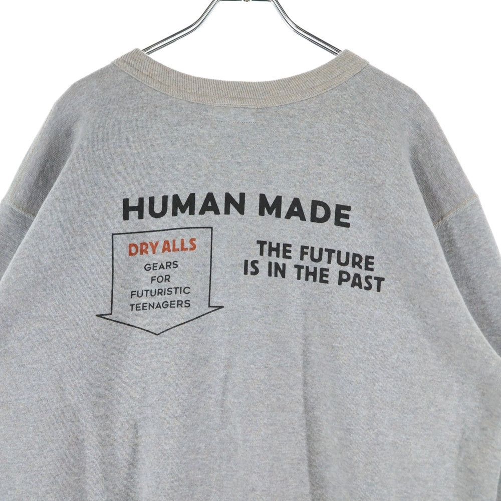 HUMAN MADE(ヒューマンメイド) BEATLES TSURIAMI SWEATSHIRT HM30CS033 ビートルズプリント クルーネック長袖スウェット トレーナー グレー