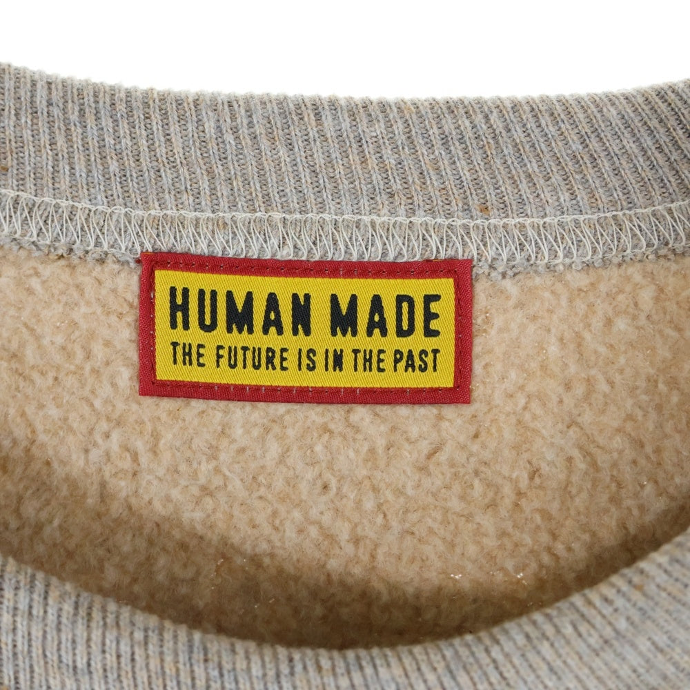 HUMAN MADE(ヒューマンメイド) BEATLES TSURIAMI SWEATSHIRT HM30CS033 ビートルズプリント クルーネック長袖スウェット トレーナー グレー