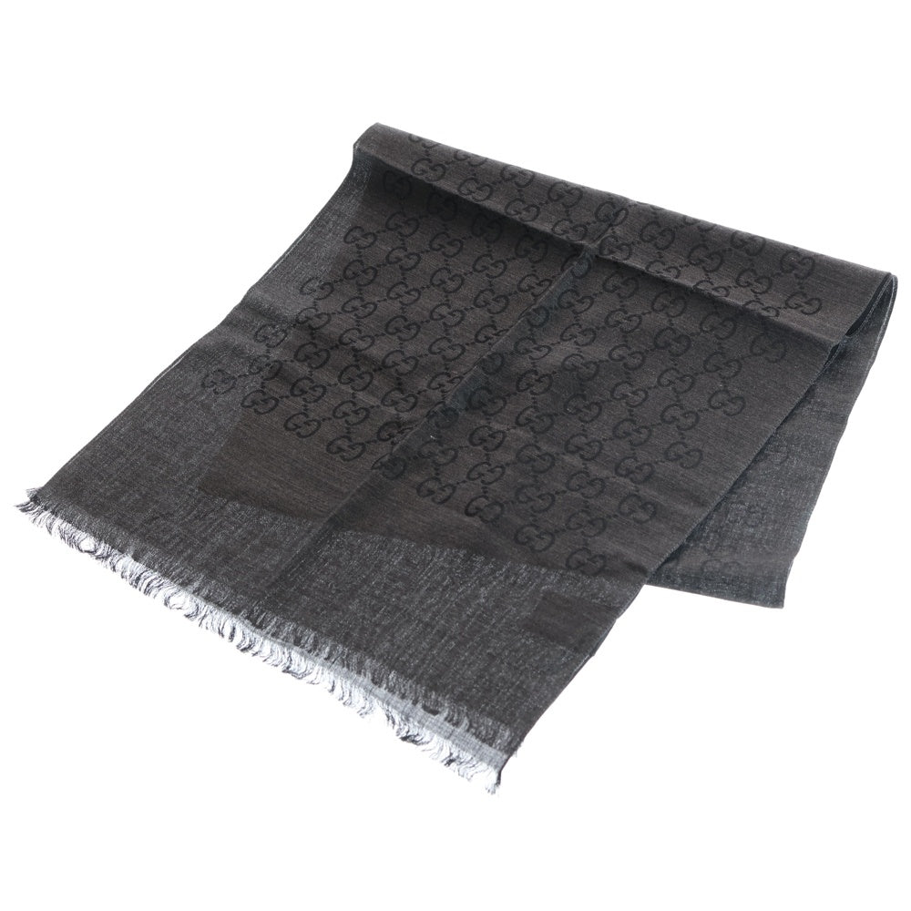 GUCCI(グッチ) GGロゴデザイン ストール マフラー 165904 3G646 1100 グレー レディース