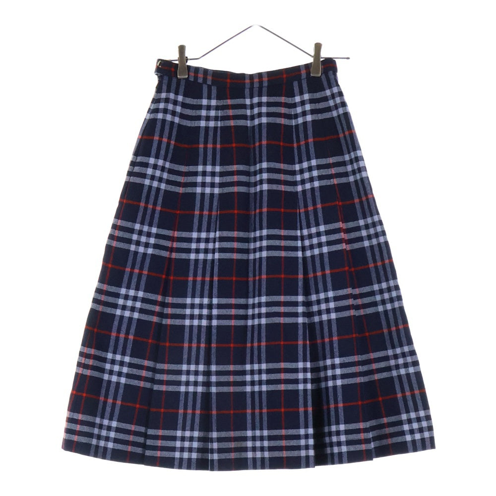 BURBERRYS(バーバリーズ) プリーツ チェックスカート ネイビー レディース