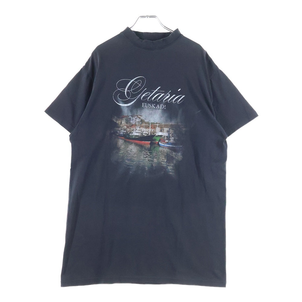 BALENCIAGA(バレンシアガ) 25SS Oversized T-Shirt フロントプリント 半袖Tシャツ カットソー ブラック 811688 TRVQ4