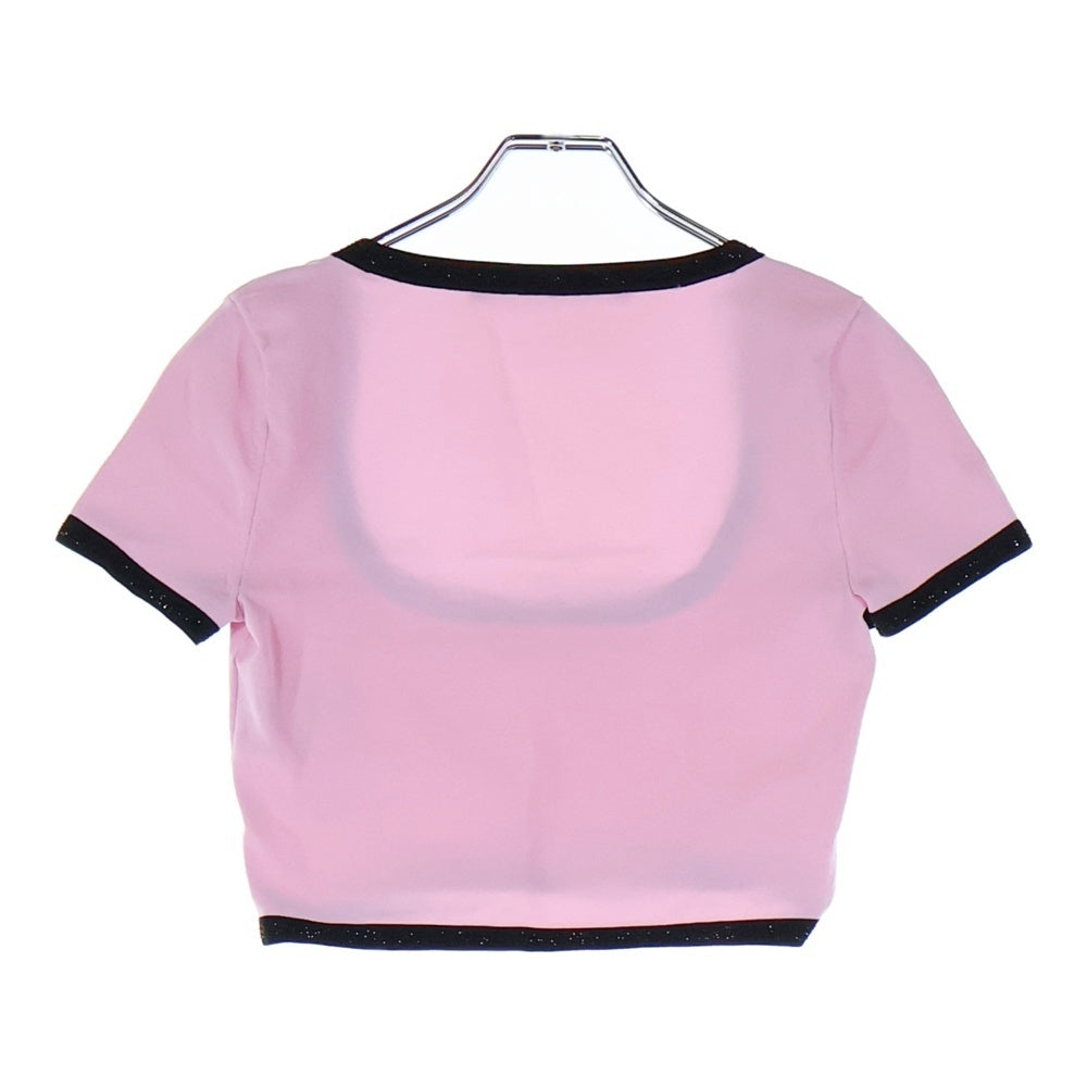 ALEXANDER WANG(アレキサンダーワン) Contrast Trim Tee 1KC2231007 コントラストトリム 半袖Tシャツ カットソー ピンク レディース