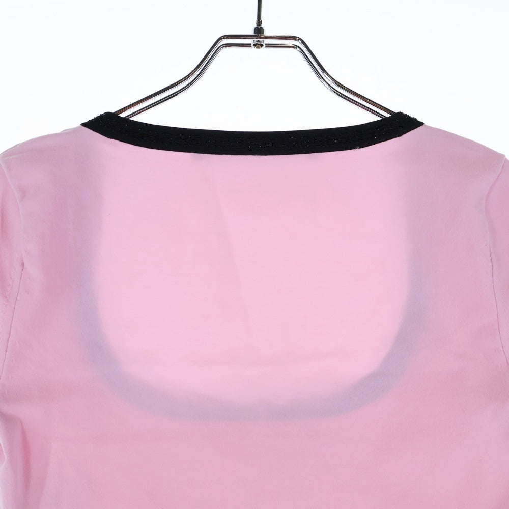 ALEXANDER WANG(アレキサンダーワン) Contrast Trim Tee 1KC2231007 コントラストトリム 半袖Tシャツ カットソー ピンク レディース