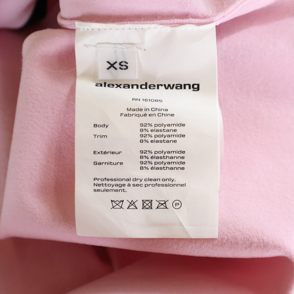 ALEXANDER WANG(アレキサンダーワン) Contrast Trim Tee 1KC2231007 コントラストトリム 半袖Tシャツ カットソー ピンク レディース