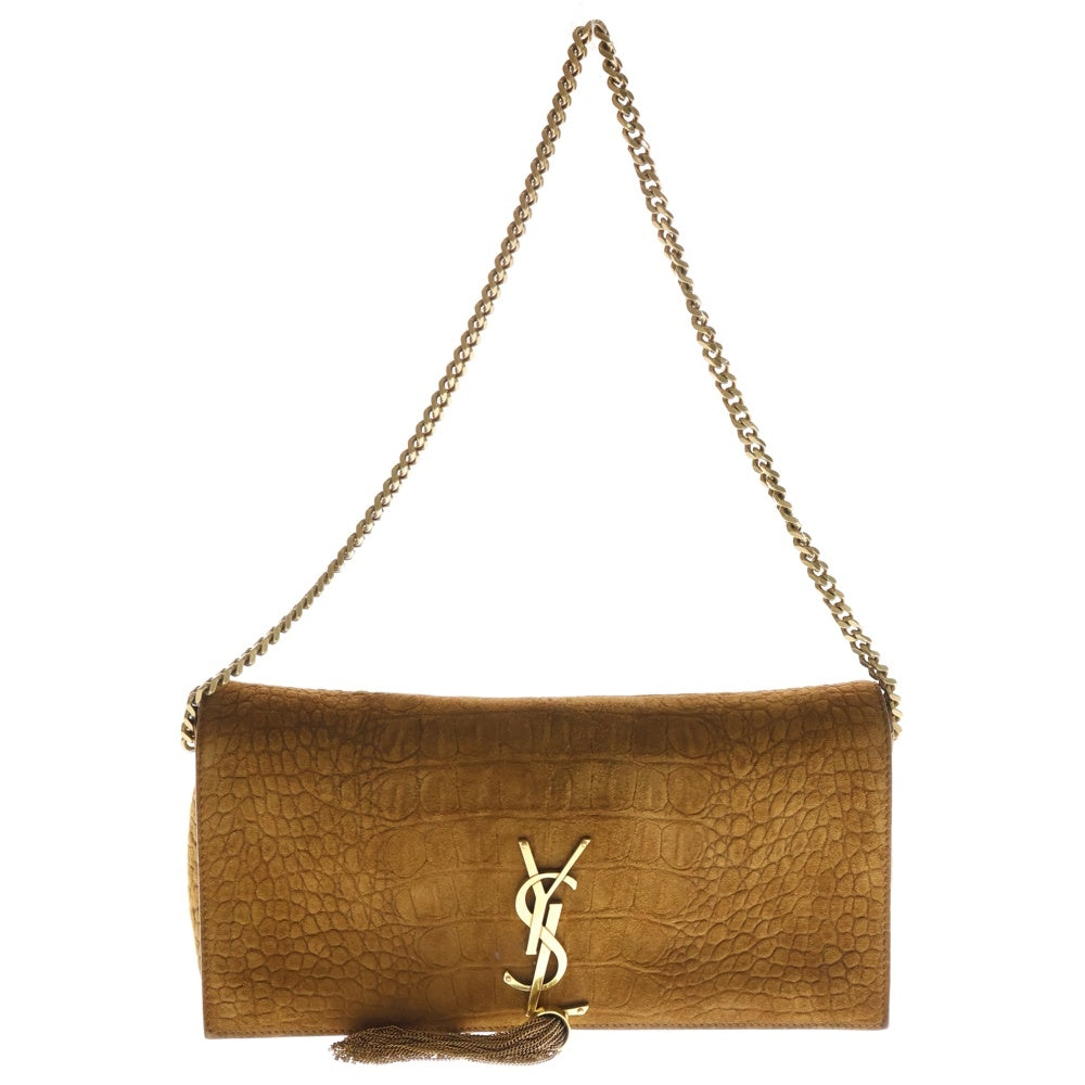 SAINT LAURENT PARIS(サンローランパリ) Crocodile Embossed Suede