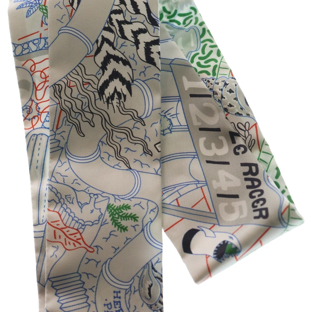 HERMES(エルメス) SPLASH PARK スプラッシュパーク ツイリー スカーフ シルク グレー