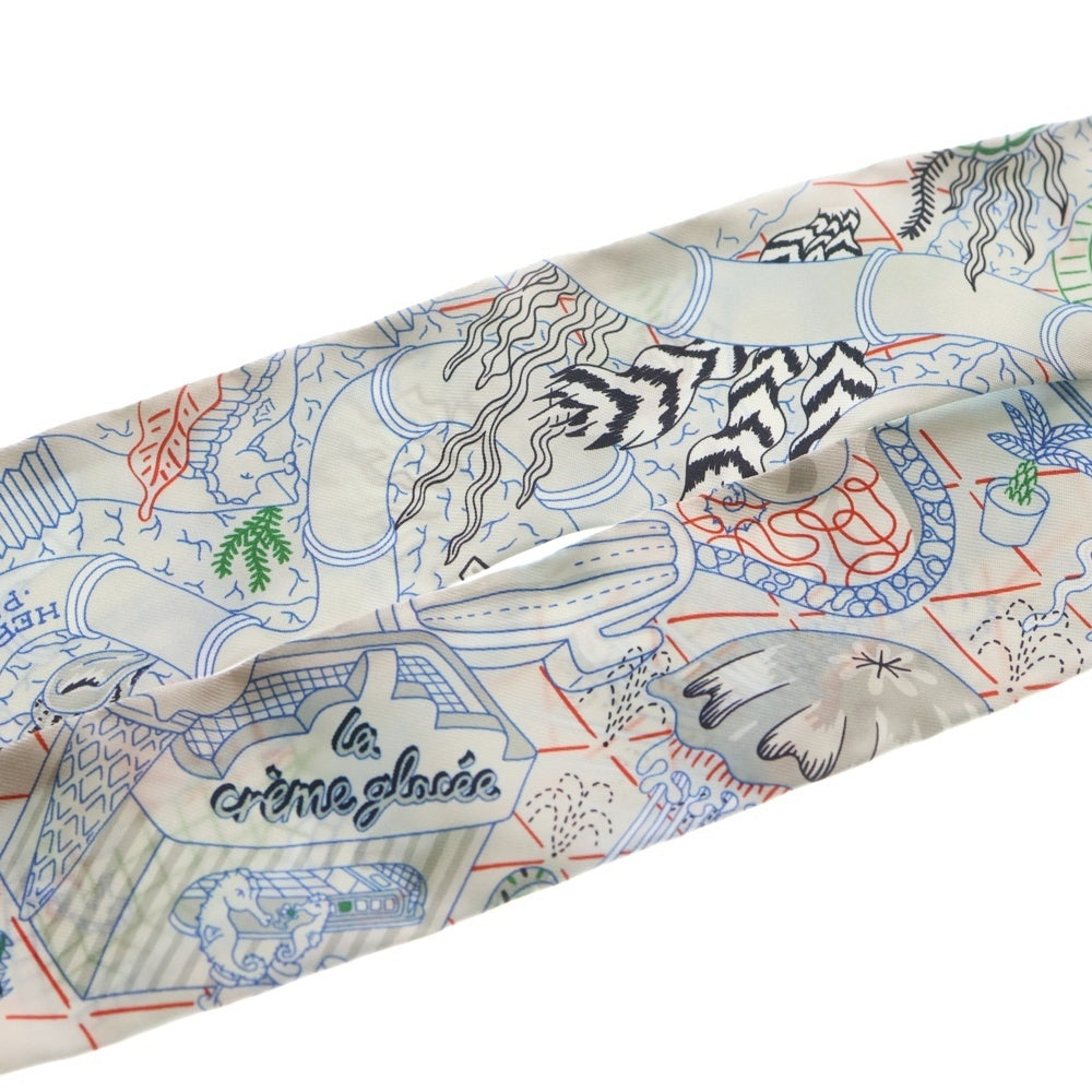 HERMES(エルメス) SPLASH PARK スプラッシュパーク ツイリー スカーフ シルク グレー