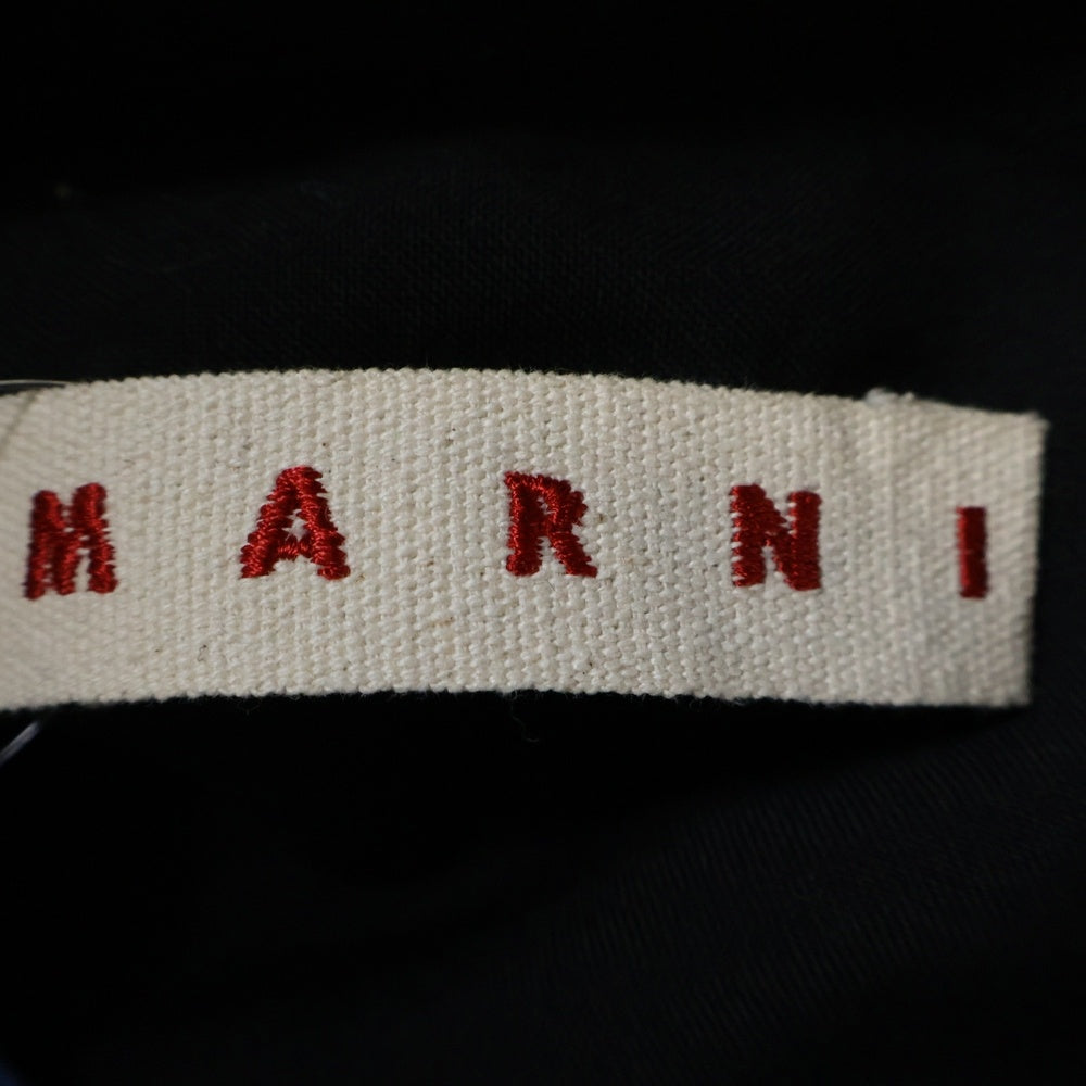 MARNI(マルニ) 24SS ストライプ ストライプ切替デザイン フロントポケット 長袖シャツ ブルー/ブラック CUMU0278UD UTWA14