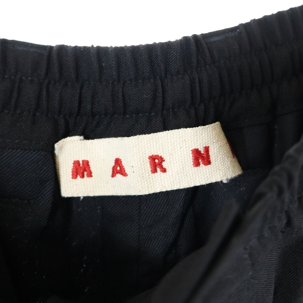 MARNI(マルニ) 24SS トロピカルウールトラウザーパンツ イージースラックスパンツ PUMU0017UD ブラック