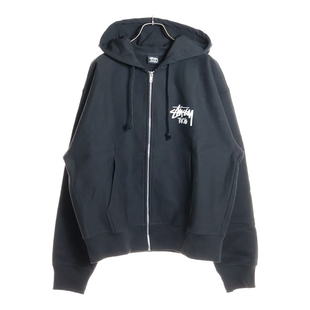 STUSSY(ステューシー) 25SS Tokyo Exclusive Zip Hoodie 東京限定 ジップフーディー パーカー ブラック