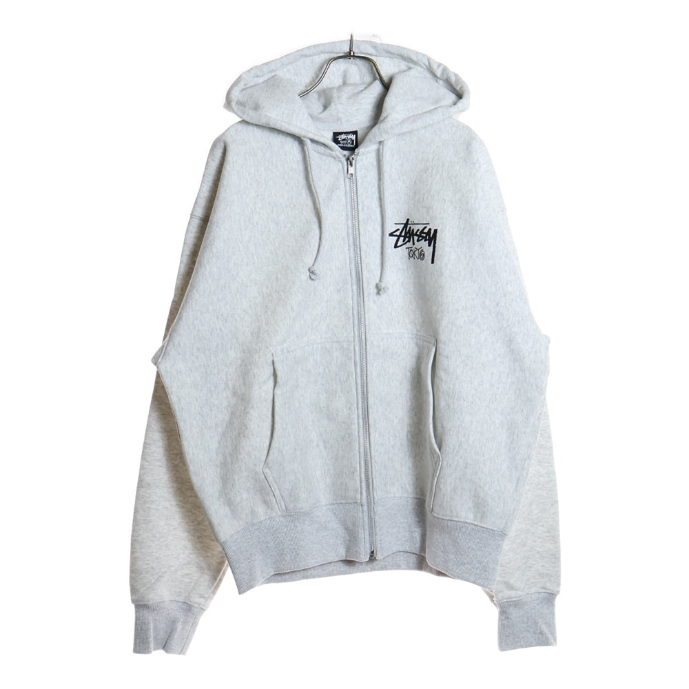 STUSSY(ステューシー) 25SS Tokyo Exclusive Zip Hoodie 東京限定 ジップフーディー パーカー グレー