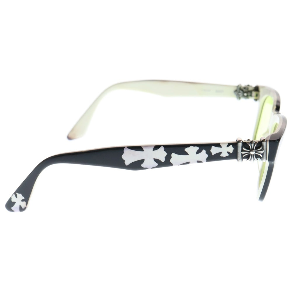 CHROME HEARTS(クロムハーツ) EASY CHプラス プラスチックフレーム サングラス メガネ ブラック/ホワイト 50口19-147