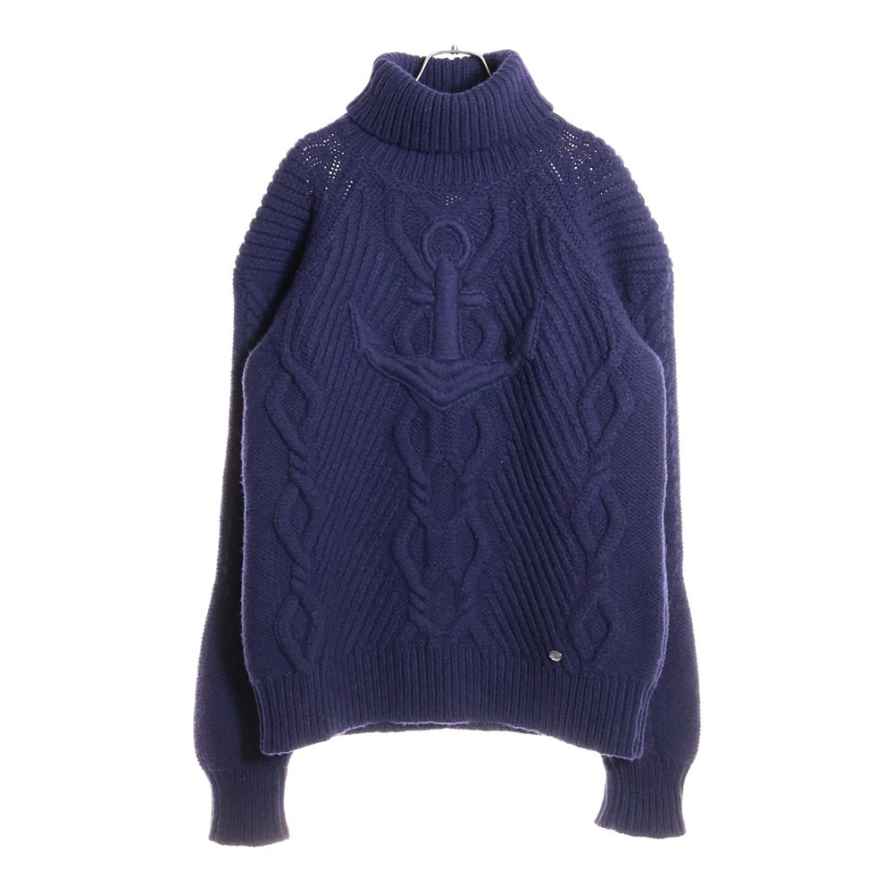 CHANEL(シャネル) ローゲージアンカータートルネックニットセーター ネイビー P59292K07787