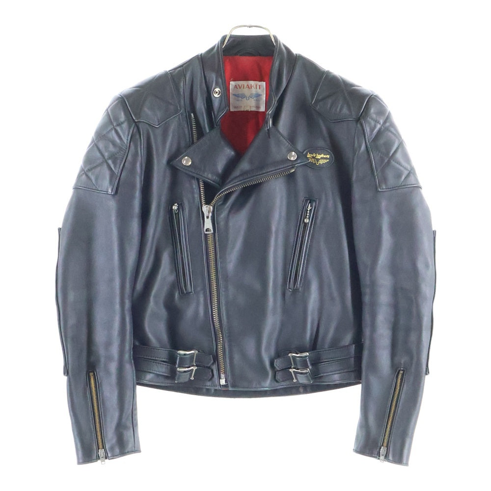 Lewis Leathers(ルイスレザー) 666期 ♯438 GT MONZA パテッド ツインバックル ダブルライダースジャケット ブラック