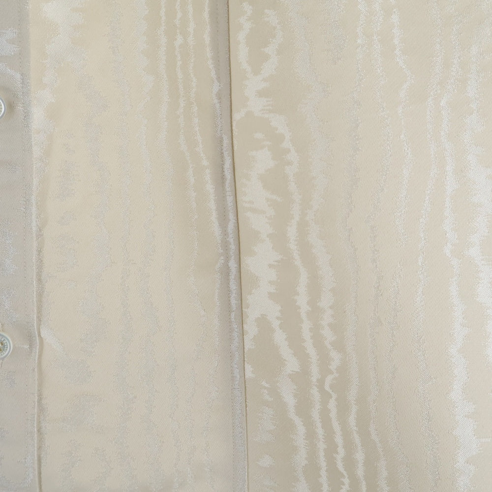 JOHN LAWRENCE SULLIVAN(ジョンローレンスサリバン) MOIRE JACQUARD SLEEVELESS SHIRT 3A003-0424-02 ノースリーブ シャツ カットソー ホワイト