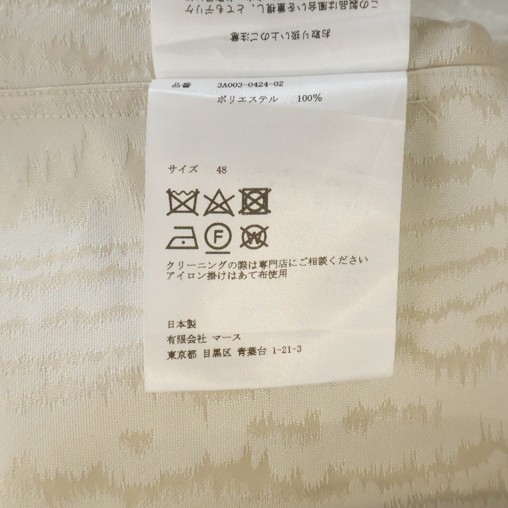 JOHN LAWRENCE SULLIVAN(ジョンローレンスサリバン) MOIRE JACQUARD SLEEVELESS SHIRT 3A003-0424-02 ノースリーブ シャツ カットソー ホワイト