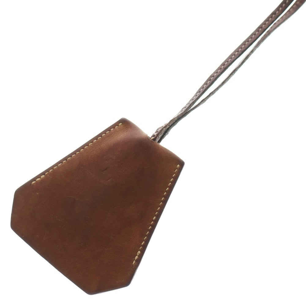 HERMES(エルメス) クロシェット チャーム キーリング □B刻印 ブラウン レディース