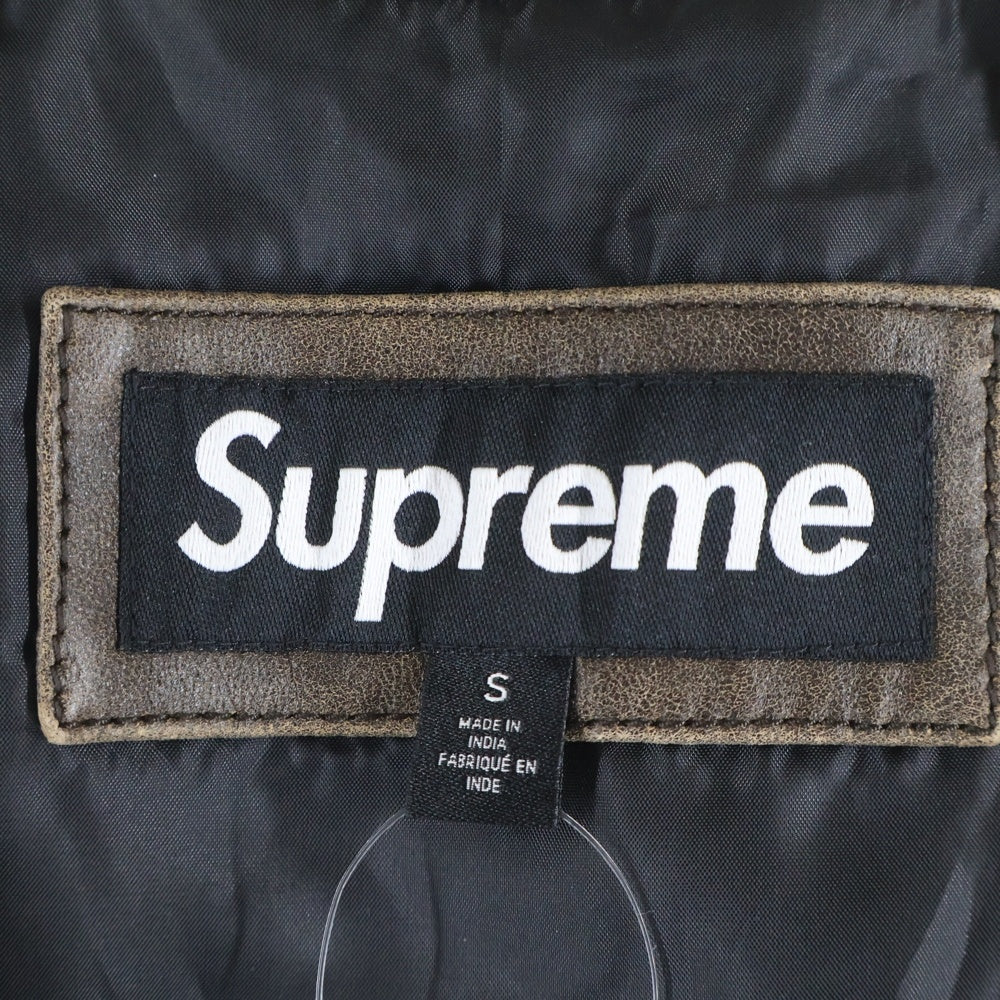 SUPREME(シュプリーム) 25SS Leather Cargo Vest ラムレザー カーゴベスト ブラウン